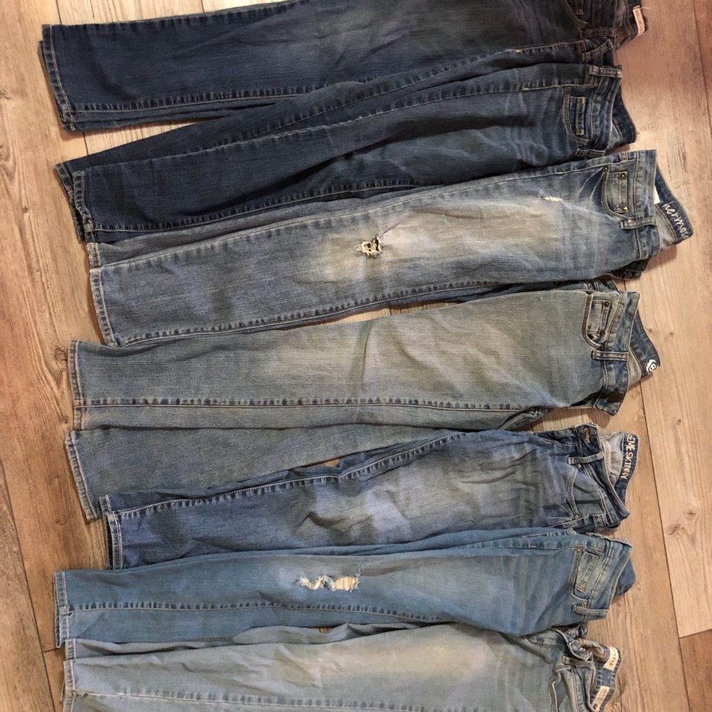 Pacsun bullhead skinny jeans jeggings lot of 7